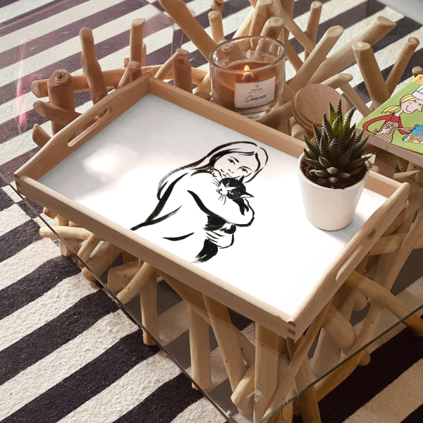 Artistiek portret in Chinese inktstijl Artistiek portret in Chinese inktstijl