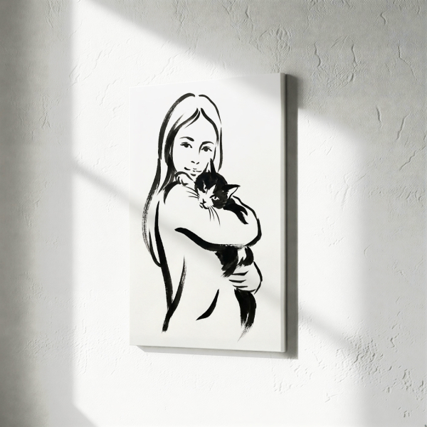 Artistiek portret in Chinese inktstijl Artistiek portret in Chinese inktstijl