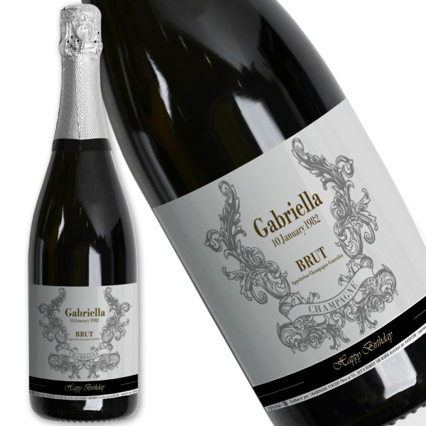 Gepersonaliseerde champagnefles met naam Gepersonaliseerde champagnefles met naam