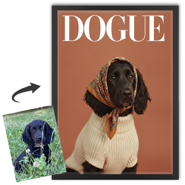DOGUE-magazinecover op basis van een foto DOGUE-magazinecover op basis van een foto