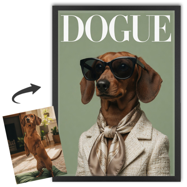 DOGUE-magazinecover op basis van een foto DOGUE-magazinecover op basis van een foto
