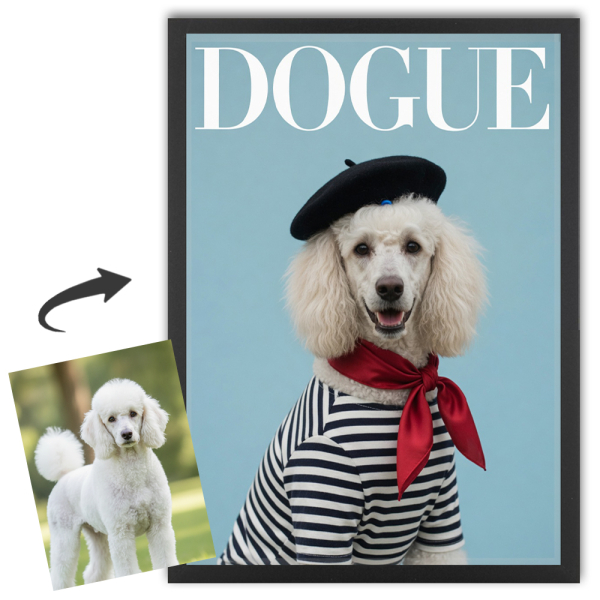 DOGUE-magazinecover op basis van een foto DOGUE-magazinecover op basis van een foto