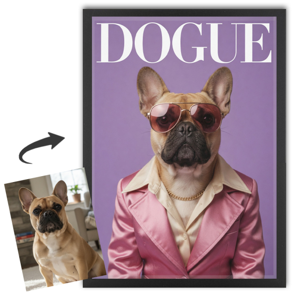 DOGUE-magazinecover op basis van een foto DOGUE-magazinecover op basis van een foto