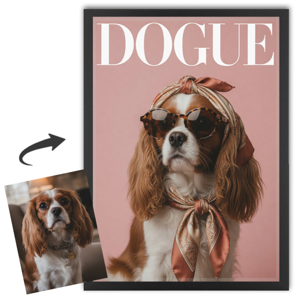DOGUE-magazinecover op basis van een foto DOGUE-magazinecover op basis van een foto