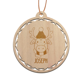 Houten kerstbal gepersonaliseerd voor kind Houten kerstbal gepersonaliseerd voor kind