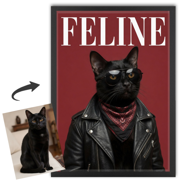 FELINE-magazinecover op basis van een foto FELINE-magazinecover op basis van een foto