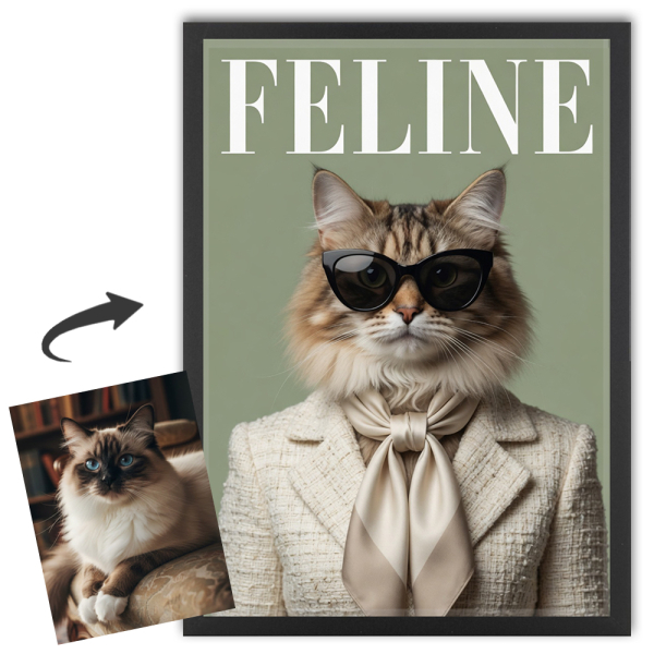 FELINE-magazinecover op basis van een foto FELINE-magazinecover op basis van een foto