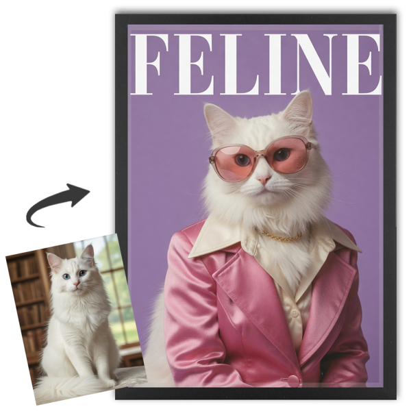 FELINE-magazinecover op basis van een foto FELINE-magazinecover op basis van een foto