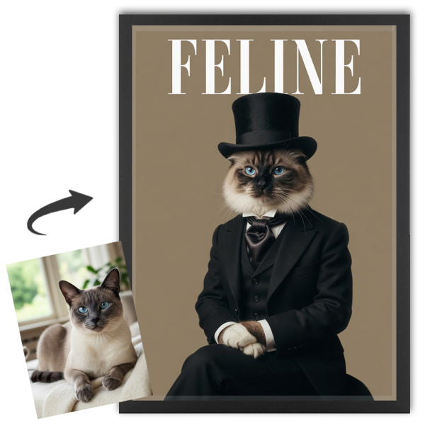 FELINE-magazinecover op basis van een foto FELINE-magazinecover op basis van een foto