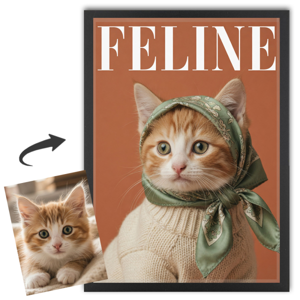 FELINE-magazinecover op basis van een foto FELINE-magazinecover op basis van een foto