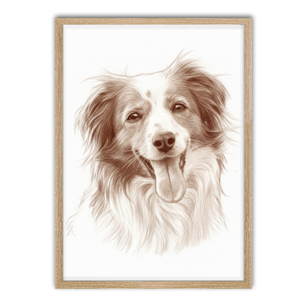 Portret in sepia-tekenstijl gemaakt van een foto Portret in sepia-tekenstijl gemaakt van een foto