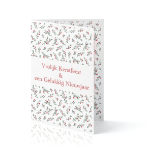 Kerstkaart | Rode bessen Kerstkaart | Rode bessen