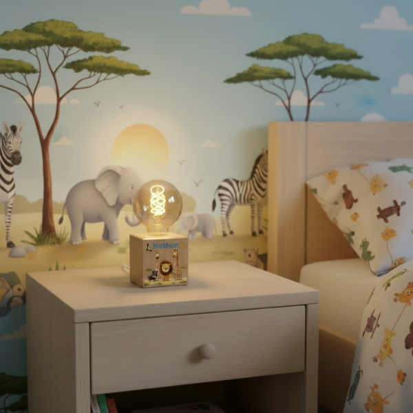 Filamentlamp bedrukt safari Filamentlamp bedrukt safari