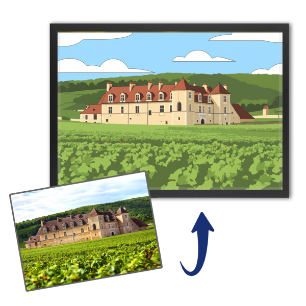 Portret van een huis in flat desig Portret van een huis in flat desig