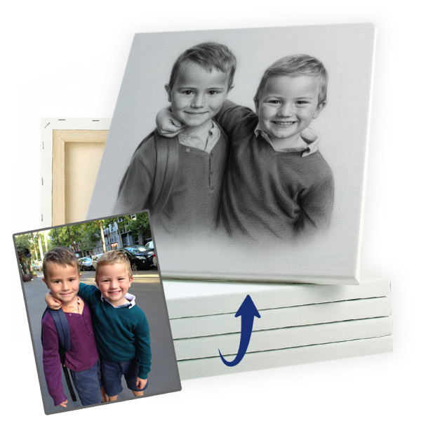 Foto met tekening effect Foto met tekening effect