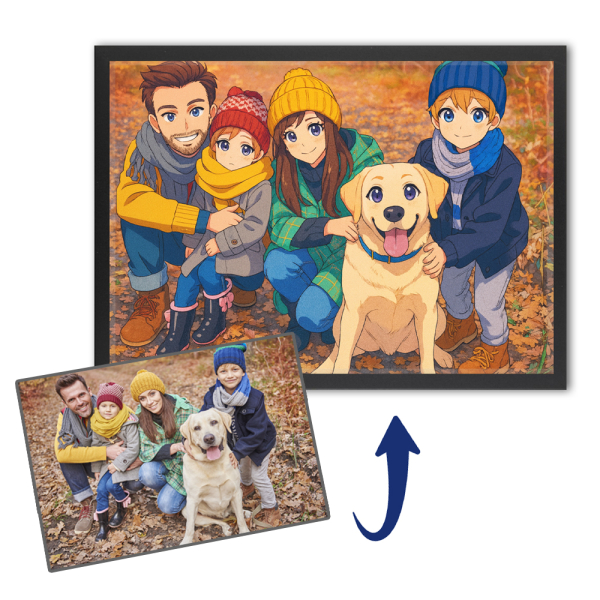 Portret in manga-stijl naar een foto Portret in manga-stijl naar een foto