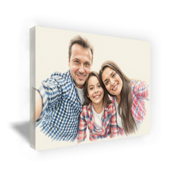 Portret in kleurpotloodstijl op basis van een foto Portret in kleurpotloodstijl op basis van een foto