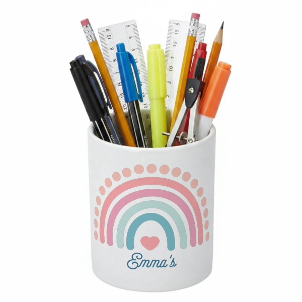 Gepersonaliseerde regenboog pennenhouder Gepersonaliseerde regenboog pennenhouder