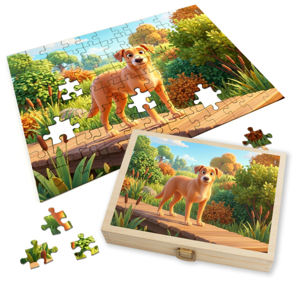 Puzzel van een foto omgezet in 3D-animatie Puzzel van een foto omgezet in 3D-animatie