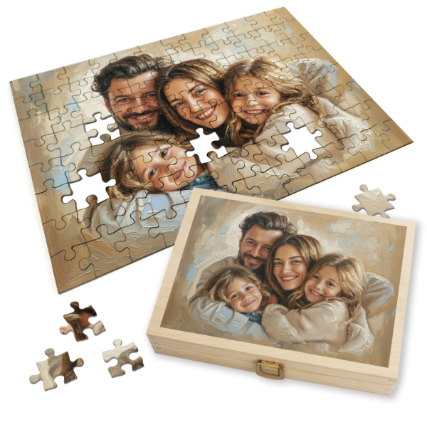 Puzzel van een foto omgezet in olieverfschilderij Puzzel van een foto omgezet in olieverfschilderij