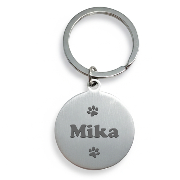 Ronde gegraveerde penning voor hond of kat Ronde gegraveerde penning voor hond of kat