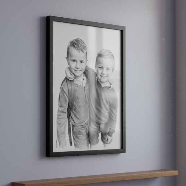 Foto met tekening effect Foto met tekening effect