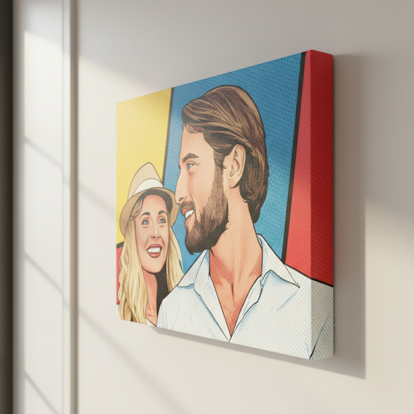 Popart-stripstijlportret naar een foto Popart-stripstijlportret naar een foto