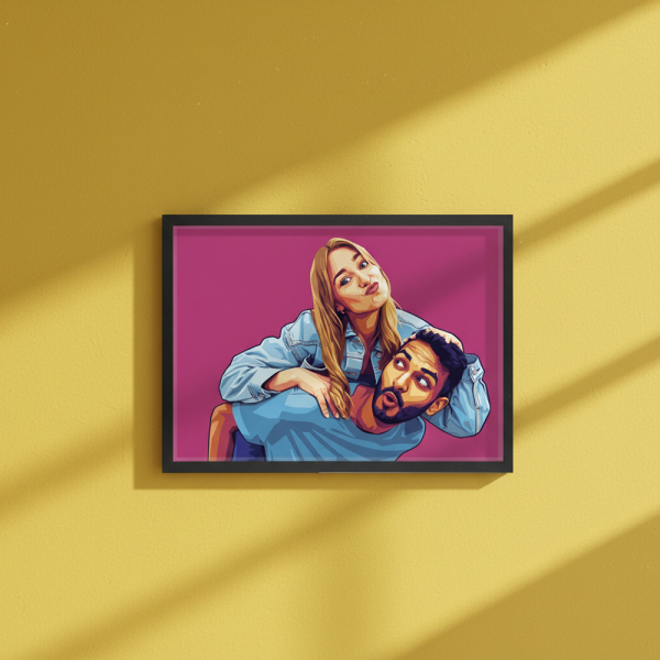 Portret in popartstijl WPAP gebaseerd op een foto Portret in popartstijl WPAP gebaseerd op een foto