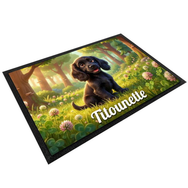 Gepersonaliseerde voermat in 3D-animatiestijl voor hond of kat Gepersonaliseerde voermat in 3D-animatiestijl voor hond of kat