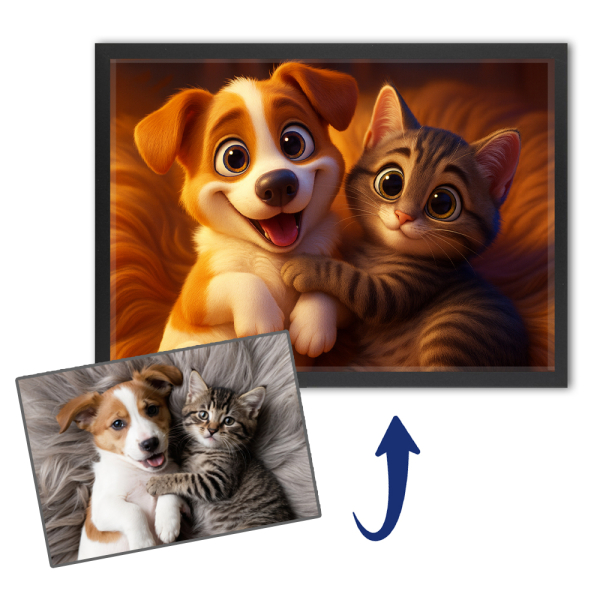 Dierenportret in de stijl van een 3D-animatiefilm Dierenportret in de stijl van een 3D-animatiefilm