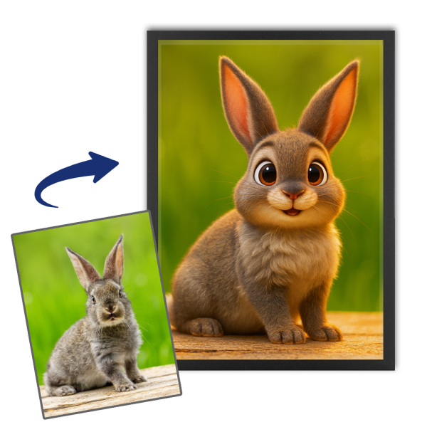 Dierenportret in de stijl van een 3D-animatiefilm Dierenportret in de stijl van een 3D-animatiefilm