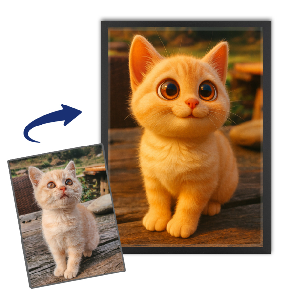 Dierenportret in de stijl van een 3D-animatiefilm Dierenportret in de stijl van een 3D-animatiefilm