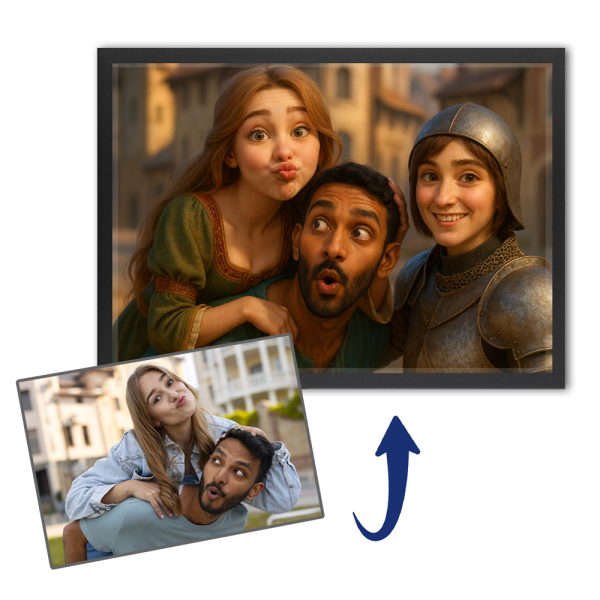 Stray way cartoon + historische persoon gebaseerd op een foto Stray way cartoon + historische persoon gebaseerd op een foto