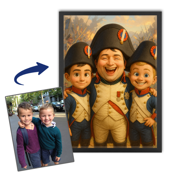 Stray way cartoon + historische persoon gebaseerd op een foto Stray way cartoon + historische persoon gebaseerd op een foto