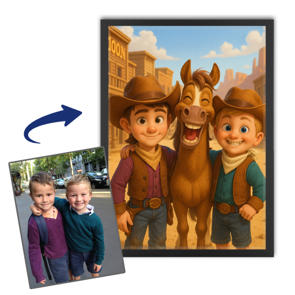 Stray way cartoon + historische persoon gebaseerd op een foto Stray way cartoon + historische persoon gebaseerd op een foto