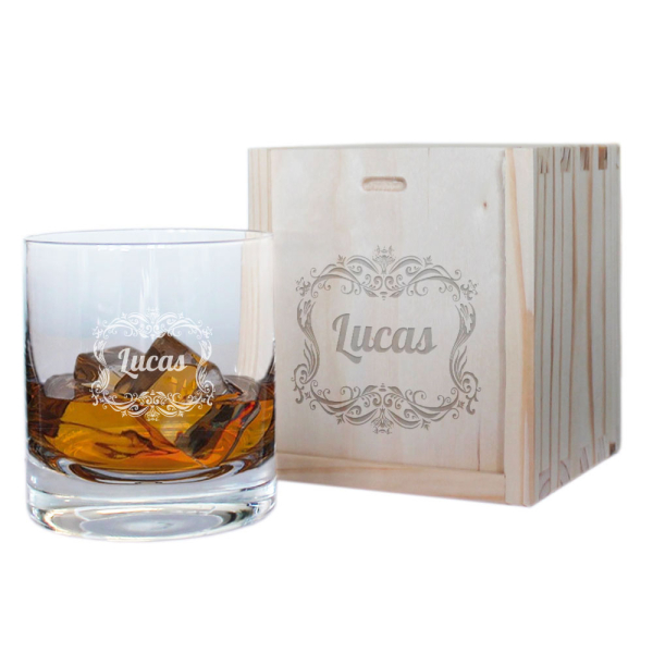 Gegraveerd whiskyglas met voornaam Gegraveerd whiskyglas met voornaam