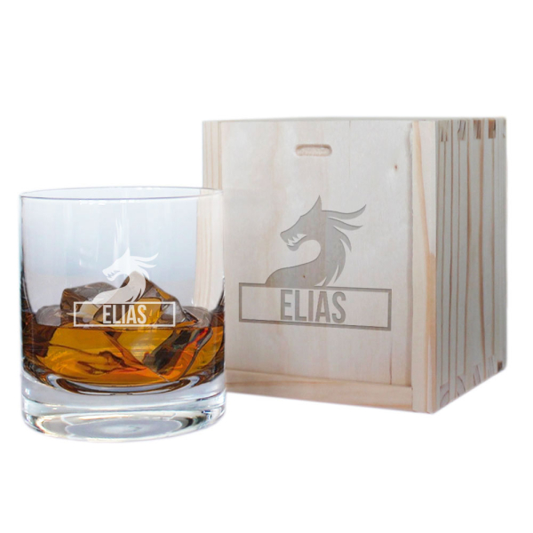 Gegraveerd whiskyglas met voornaam Gegraveerd whiskyglas met voornaam