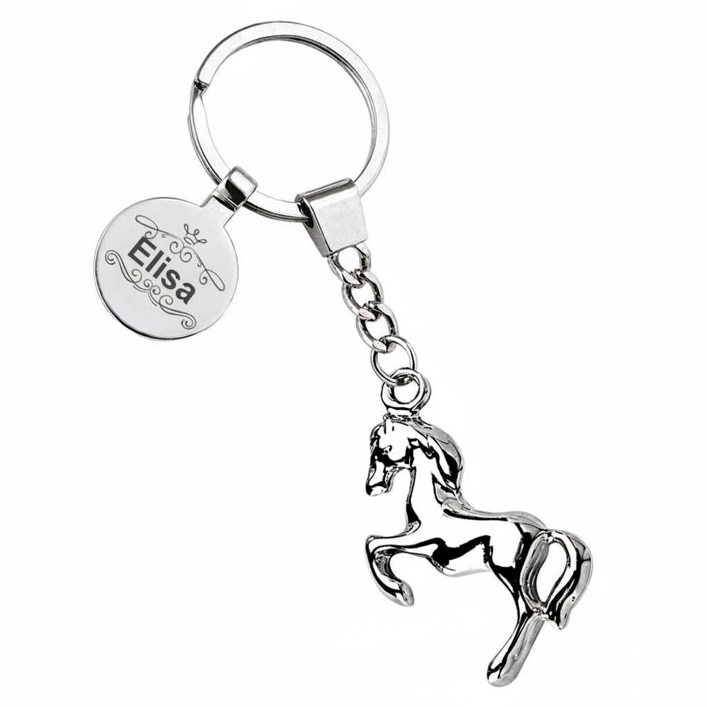 Sleutelhanger gegraveerd paard Sleutelhanger gegraveerd paard