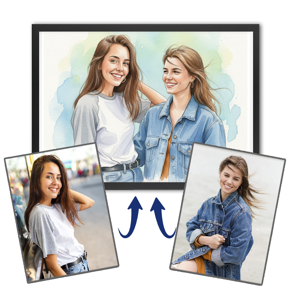 Portretten van 2 foto’s