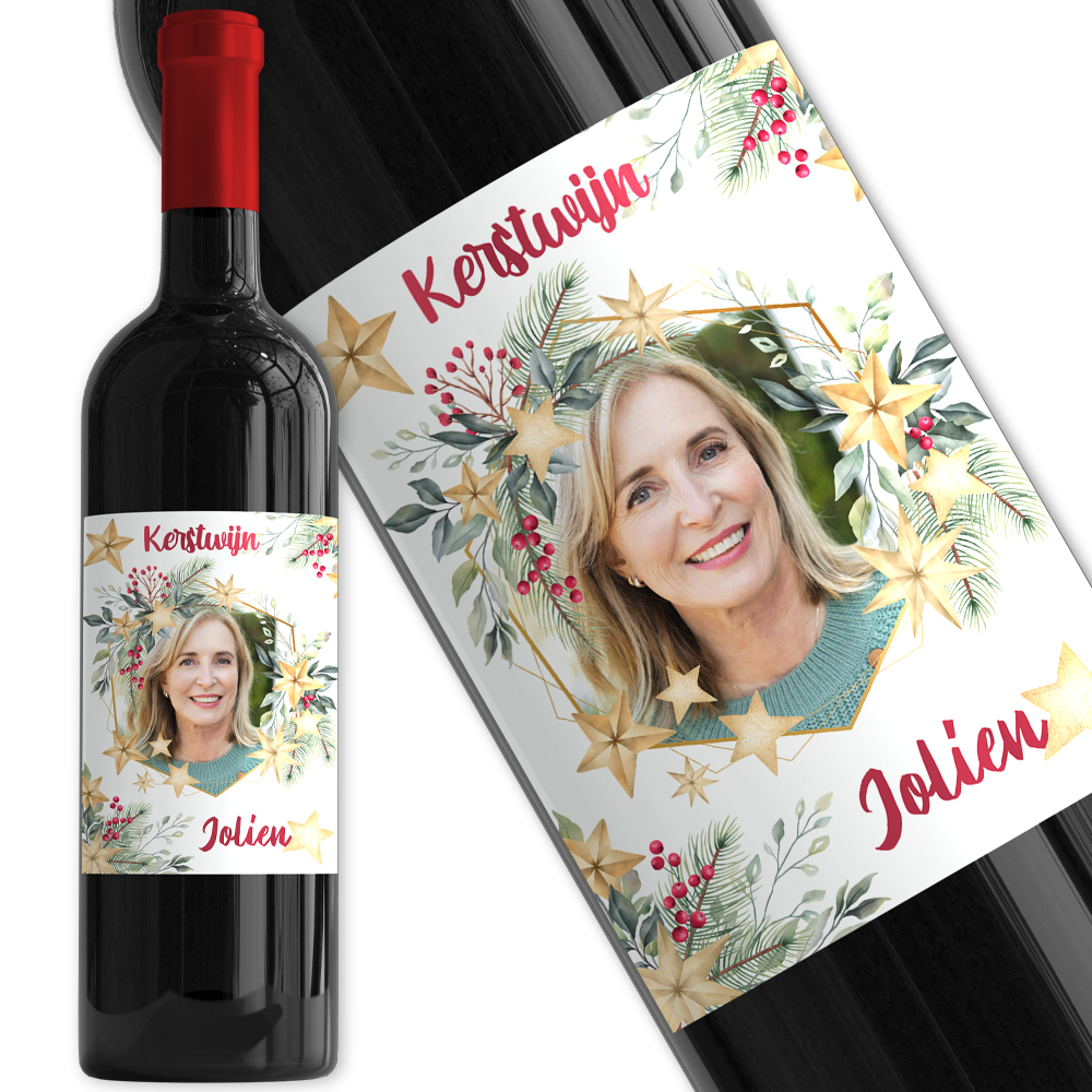 Gepersonaliseerde kerstflessen