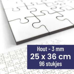 Grote houten puzzel | 25x36 cm | 96 stukjes