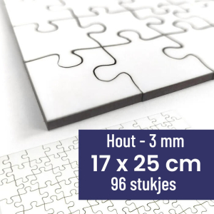 Kleine houten puzzel | 17x25 cm | 96 stukjes