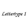 Lettertype 1