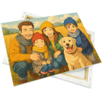 Canvas op houten frame