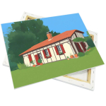 Canvas op houten frame