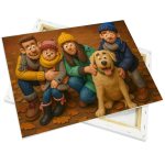 Canvas op houten frame