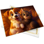 Canvas op houten frame