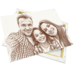 Canvas op houten frame