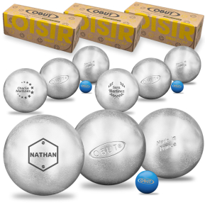 3 sets van 3 OBUT petanqueballen met motief