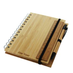 Bamboe notitieboek personaliseren